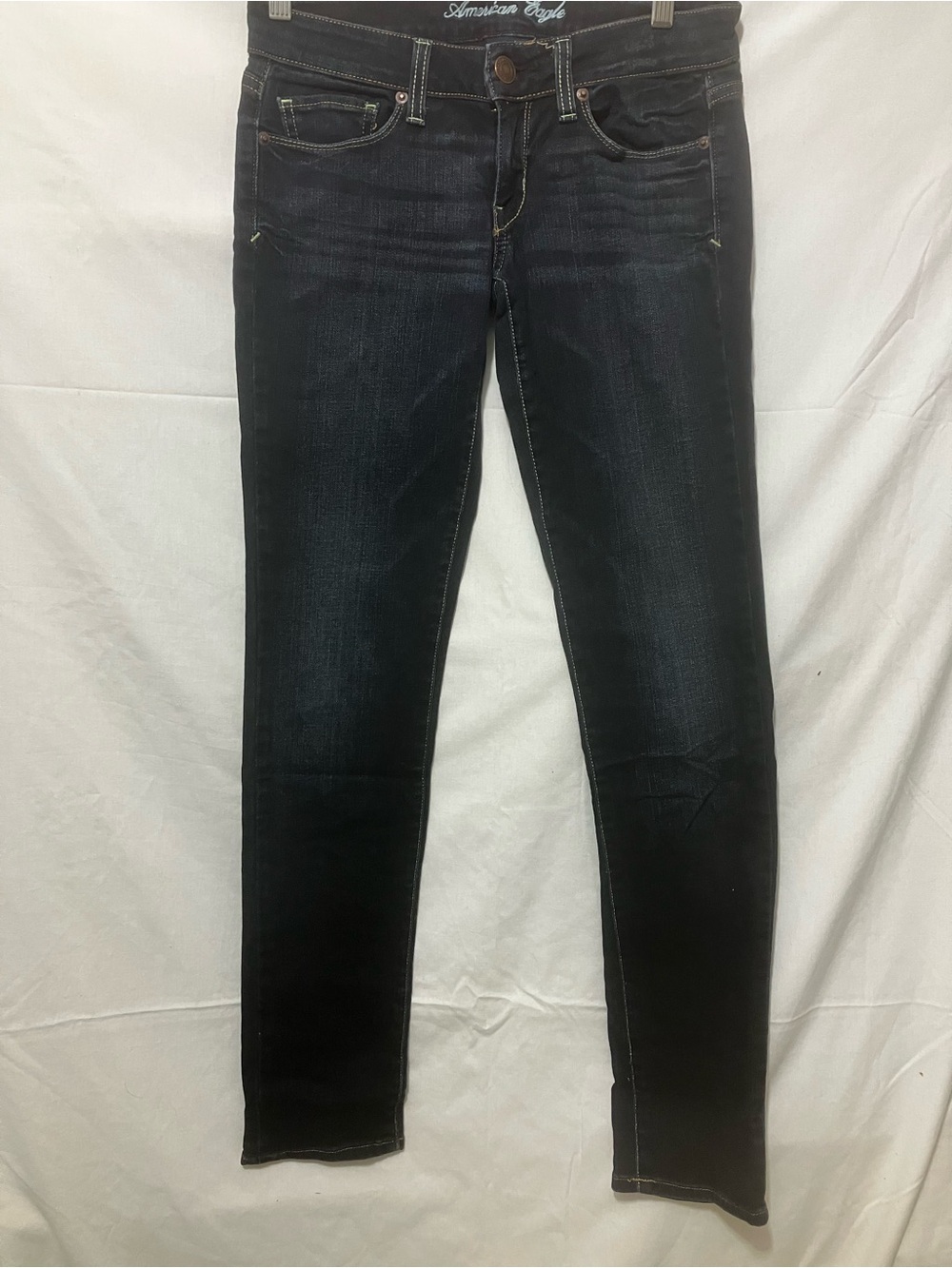 American Eagle Outfitters Black/Dark Indigo Skinny Jeans
